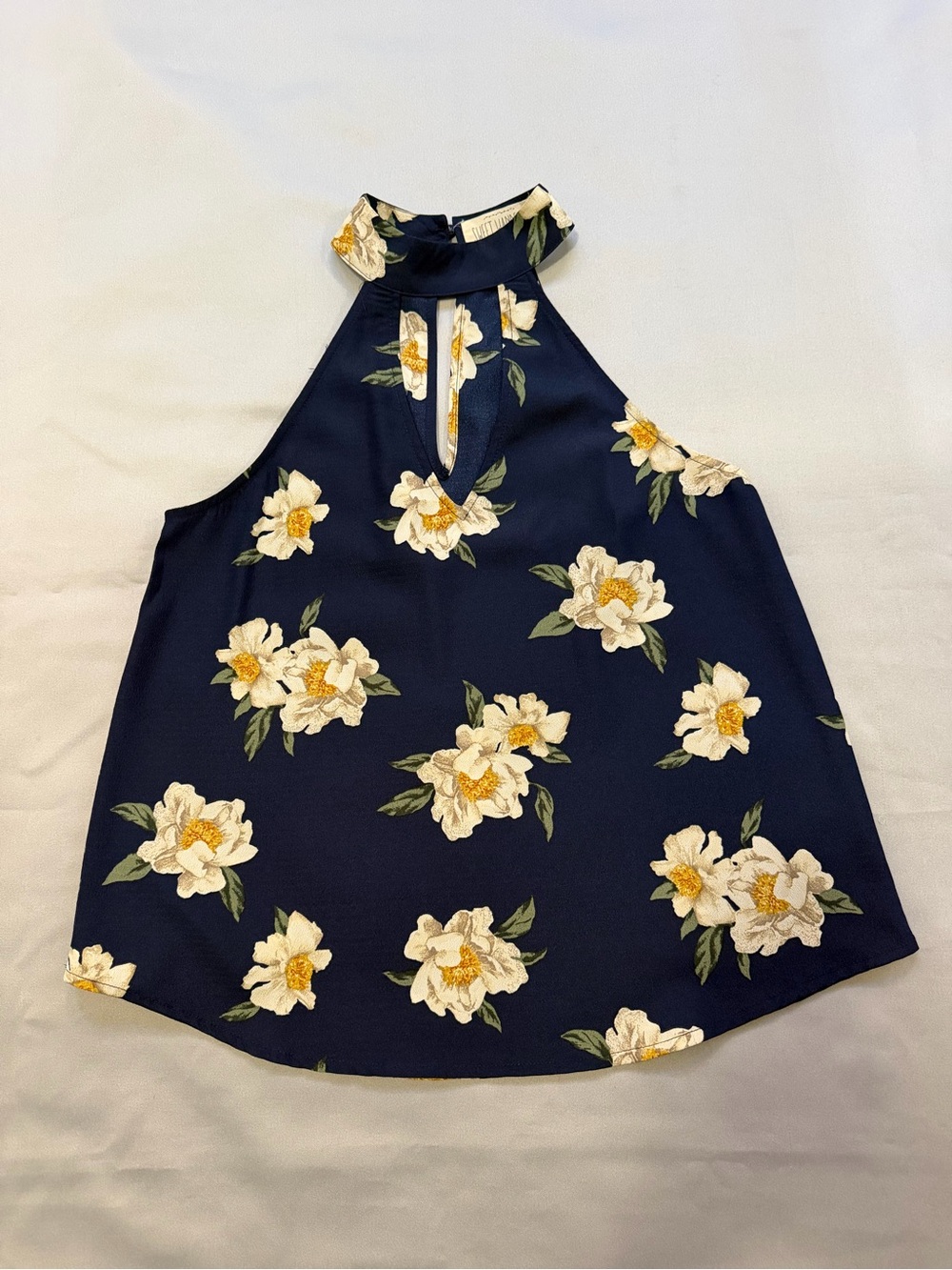 Sweet Wanderer Navy Floral Halter Neck Camisole